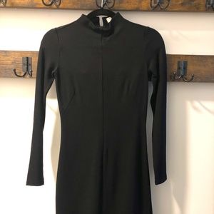 Babaton (Aritzia) Size 0 black bodycon dress with mock neck